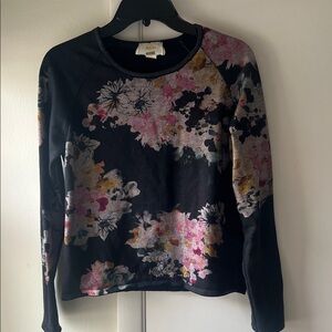 Maeve Charcoal Floral Crewneck Sweater